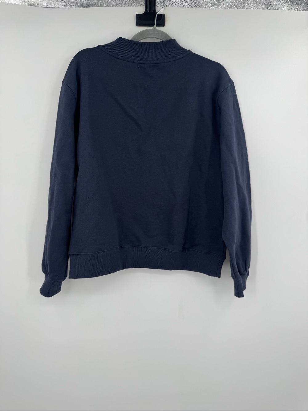 PARKE X Target Navy Oversized Logo Crewneck Minimalist Sweatshirt Women’s S/M - Picture 3 of 6